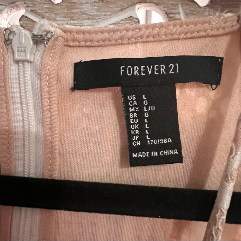 Nude and Lace Bodycon Dress - Picture 3 of 3